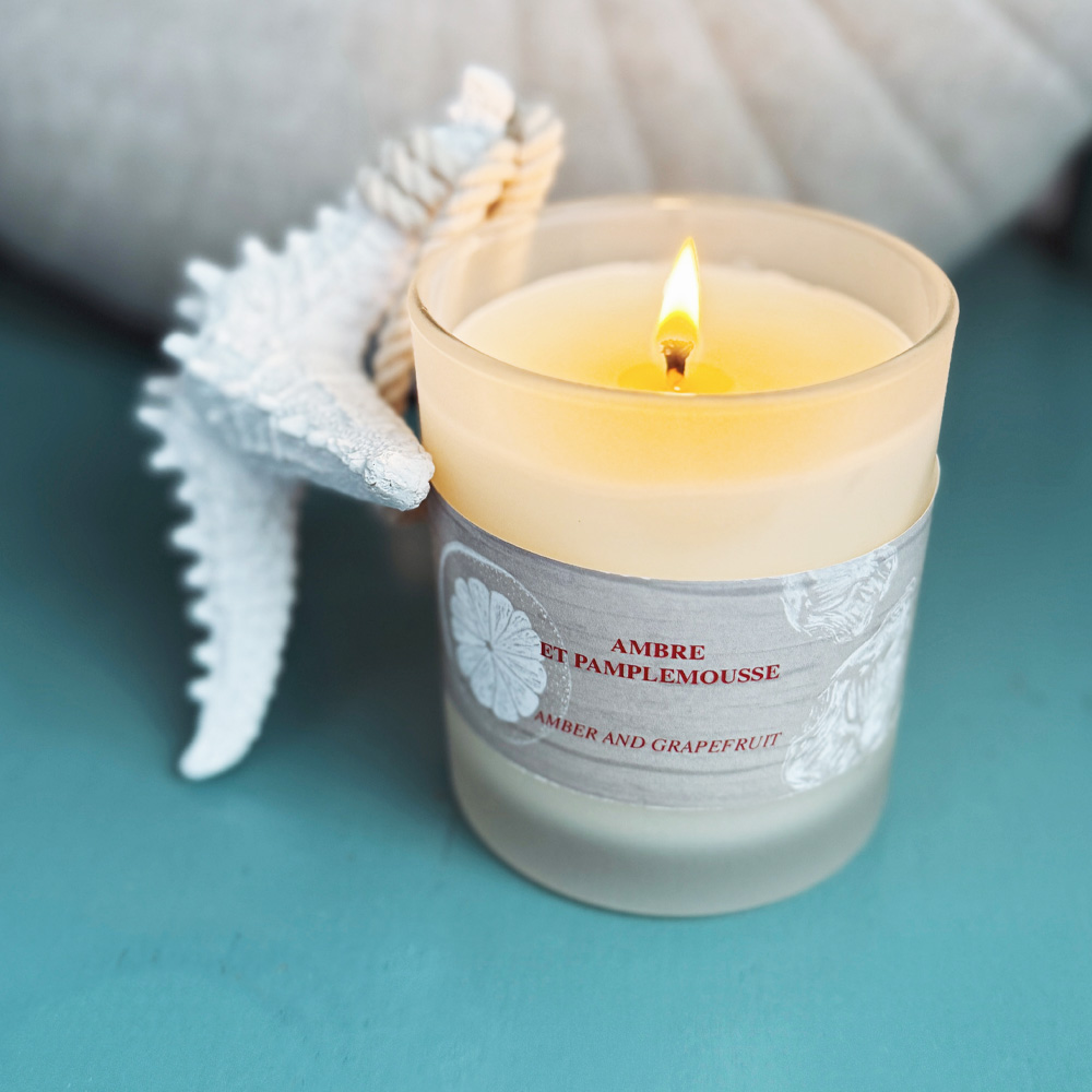 Bougie ambre et pamplemousse